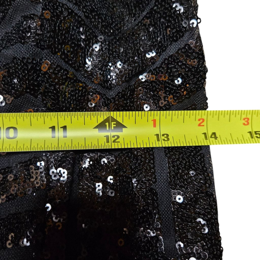 Charlotte Russe Large Black Sequin Strapless Sweetheart Mini Bodycon Dress - Picture 5 of 8